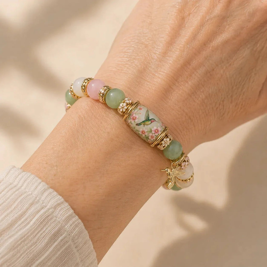 💜Hummingbird Garden Faith Bracelet 🌸