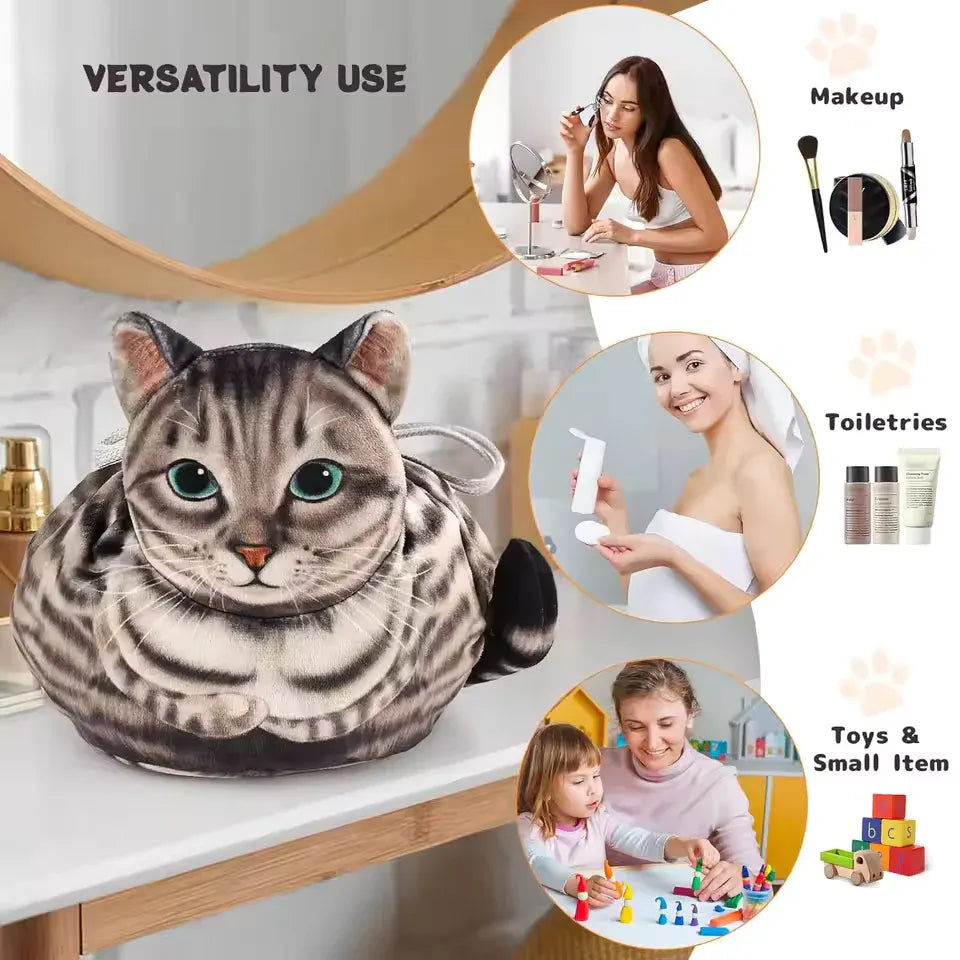 Cute cat-shaped storage bag
