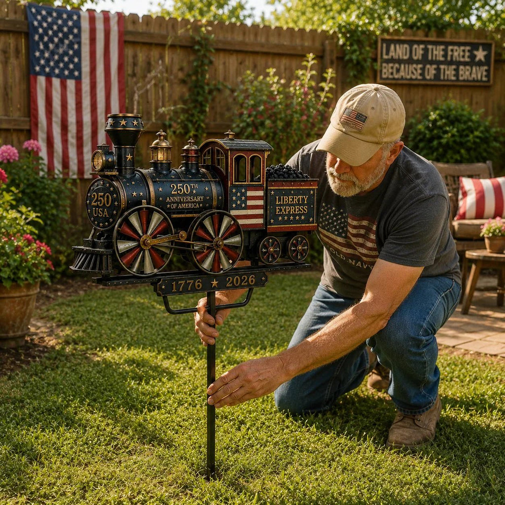 🔥🔥🚂USA 250 “Liberty Express” Train Garden Wind Spinner