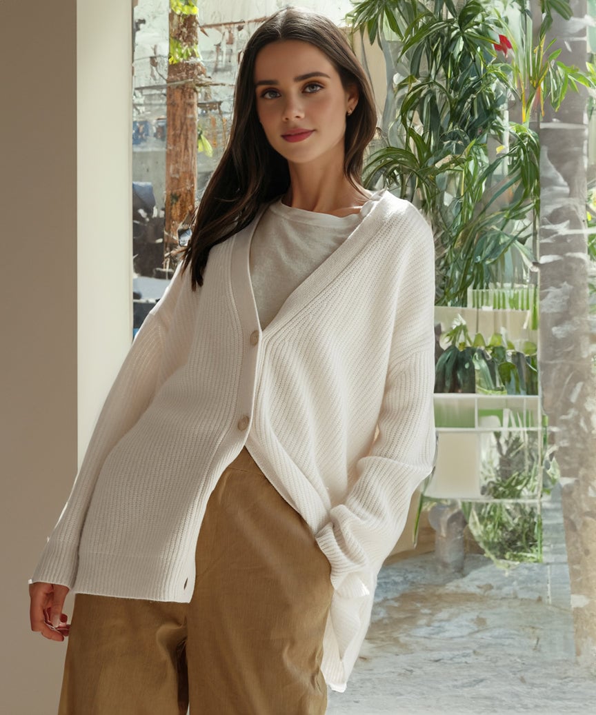 Fall-Winter Stylish Button Oversized Cocoon Cardigan