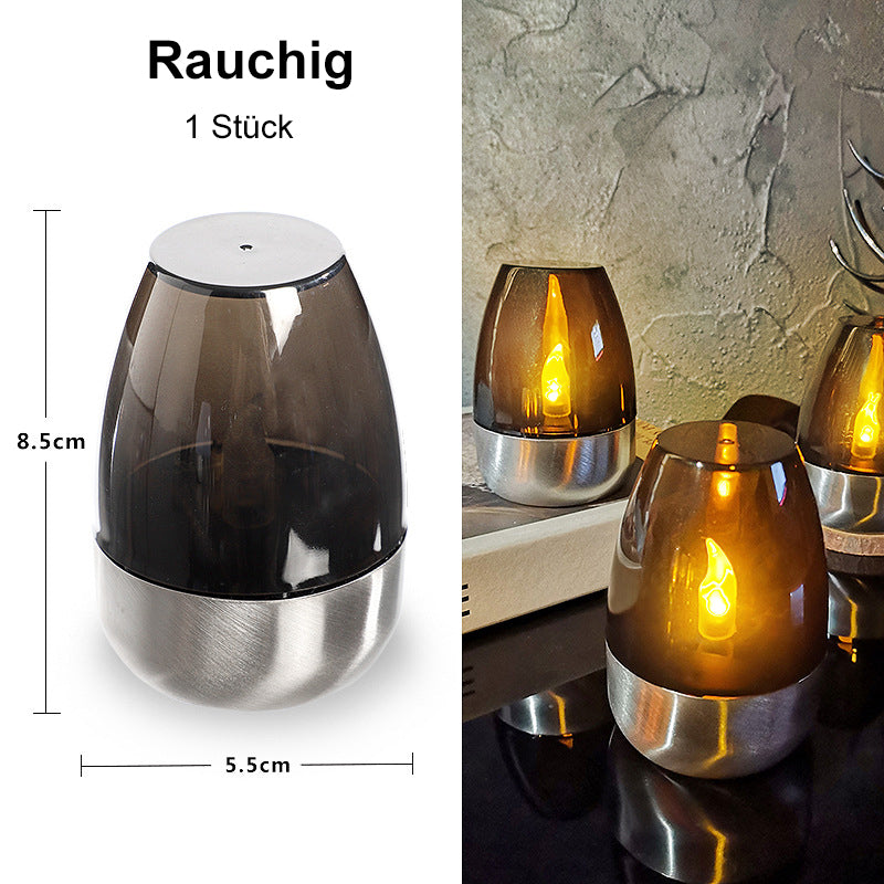 💖Solar Power Tea Lights Outdoor Flameless Flicker IP65 Waterproof Table Lamp LED Candles with Dusk to Dawn Sensor