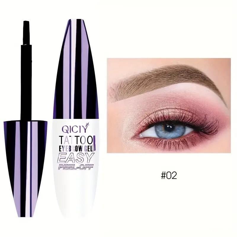 Easy Peel-Off Eyebrow Gel - Waterproof & Sweatproof, Film Forming, Medium Coverage for All Skin Types