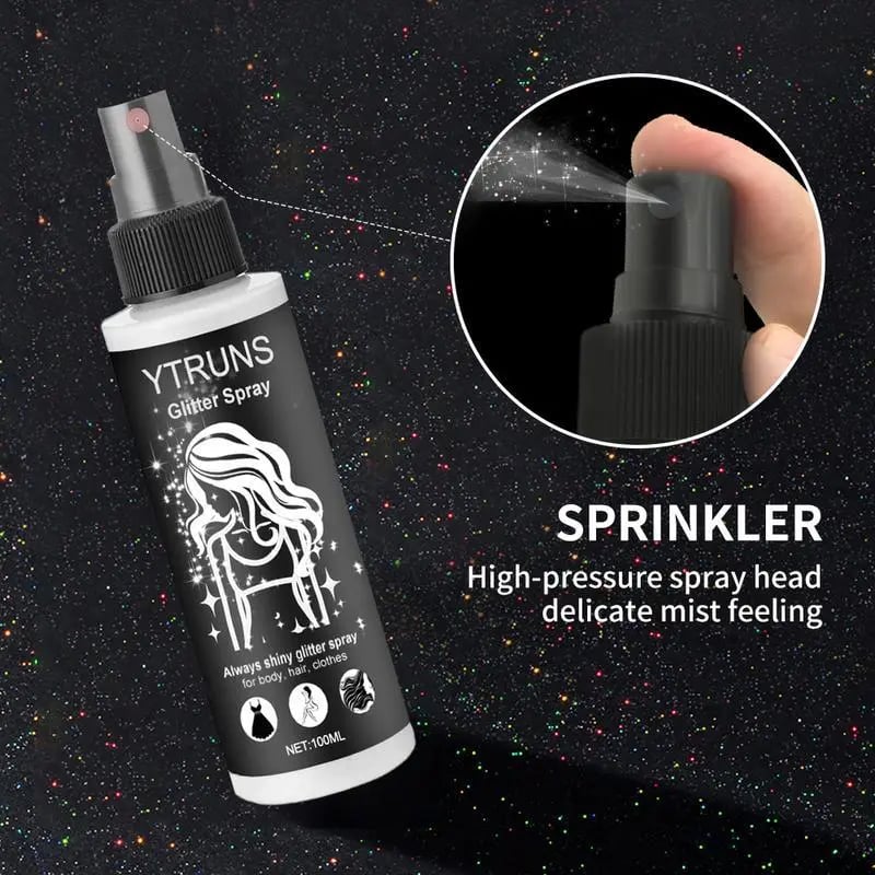 ✨ Quick-Dry Glitter Spray Set – Shine Instantly, Anywhere! (Silver, 3.38Fl Oz)