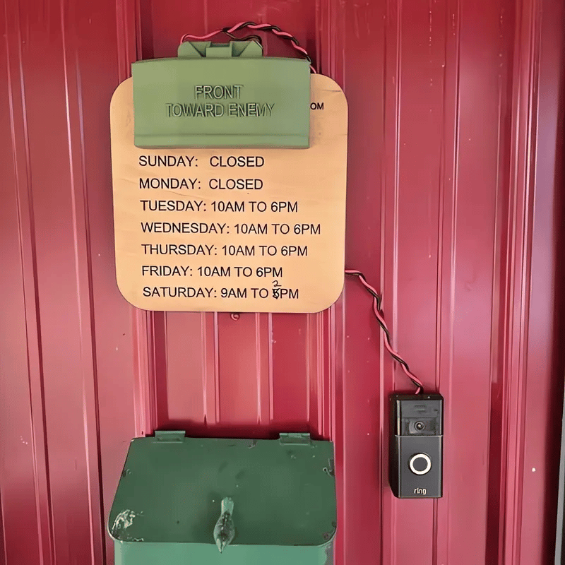 Military Theme Prank Doorbell Decor – Funny Tactical Style Door Decoration