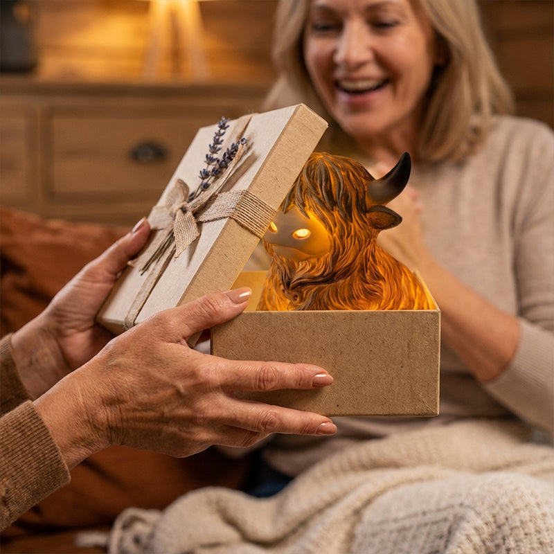 💥Cute Highland Cow Night Light