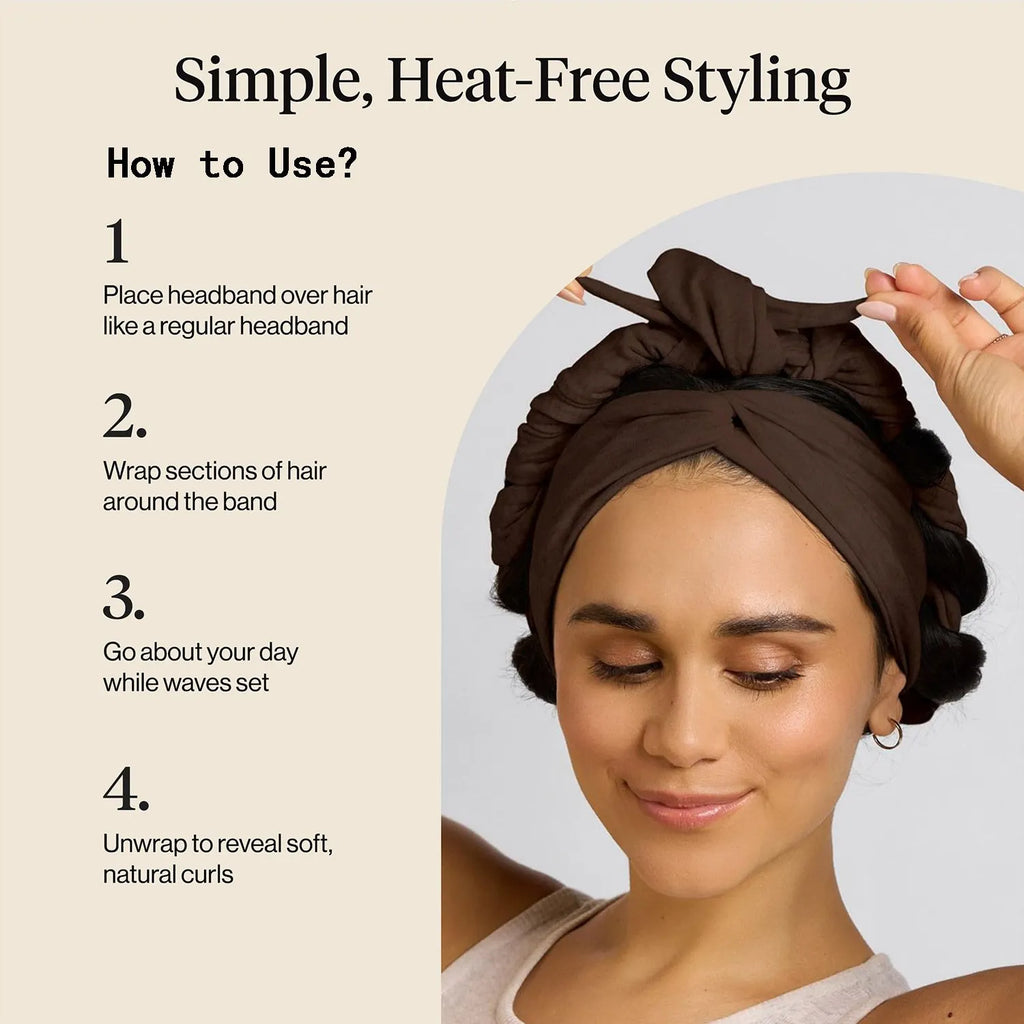 Heatless Overnight Curling Headband – Wake Up With Beautiful Natural Curls