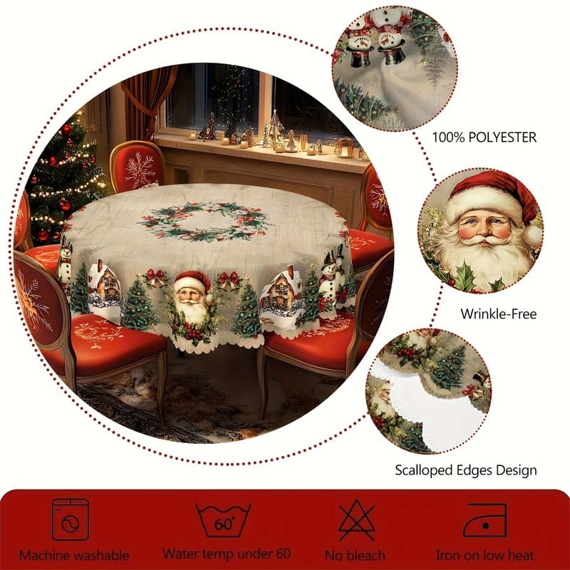 🎄Tovaglia di Natale – Decorazione festiva per la tavola di Natale e le festività, lavabile