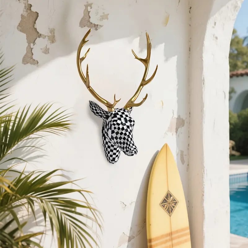 🦌Modern Mosaic Deer Head Wall Hanging Art Sculpture