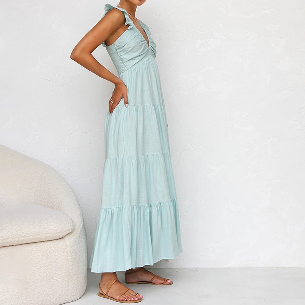 Elegant Maxi Dress With Ruffles