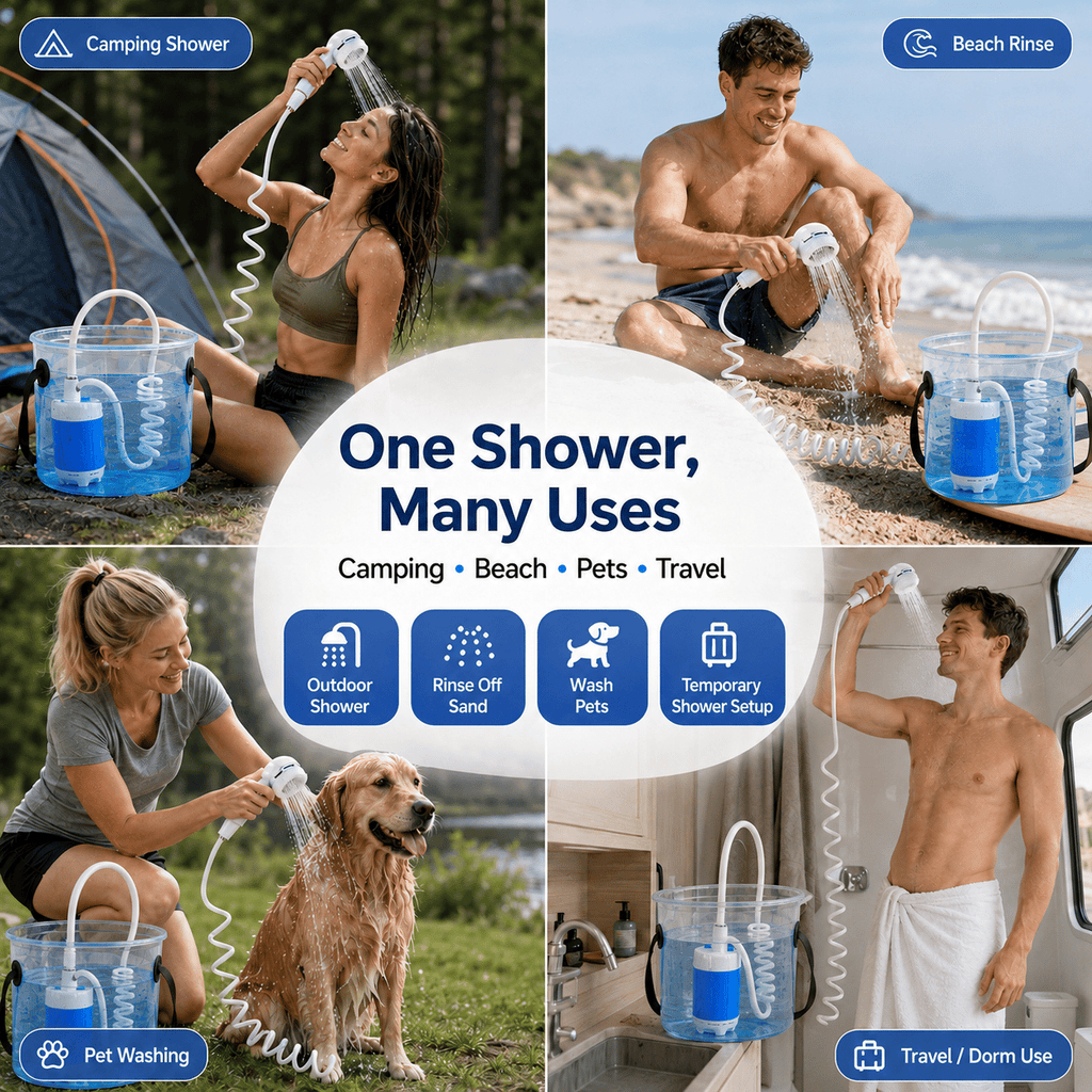 Rechargeable Portable Electric Outdoor Shower