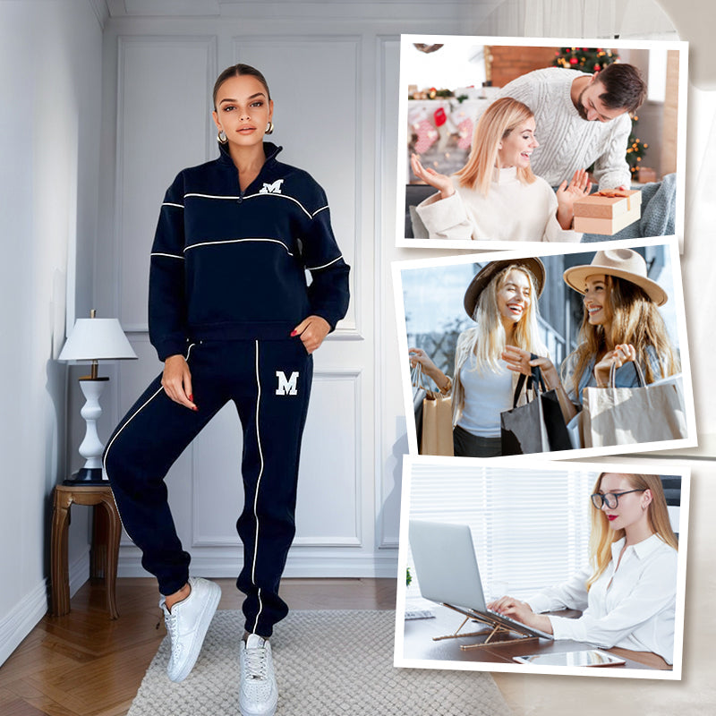 🔥Women's Casual Letter M Long Sleeve Two Piece Set