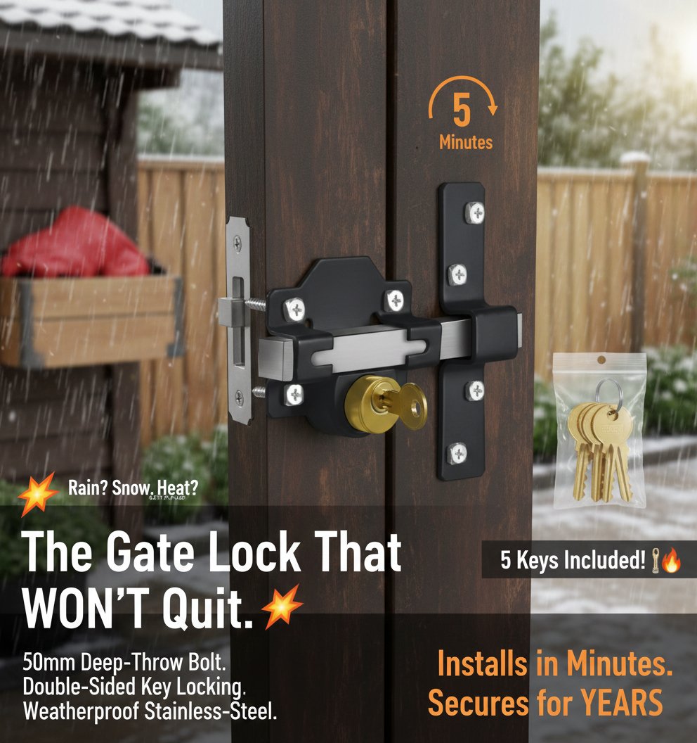 💥Long Throw Gate Lock-The Unbreakable Gate Lock💥