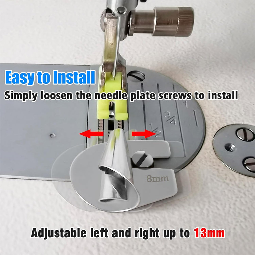 🔥HOT SALE🔥8 PCS Stainless Steel Rolled Hemmer Foot Set | 3mm-10mm Sewing Hemming Guide