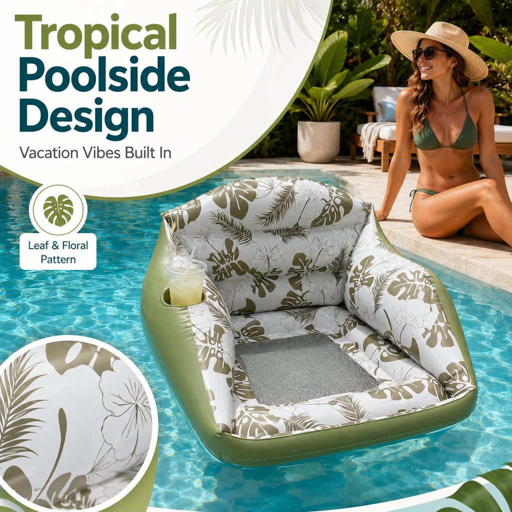 3-in-1 Inflatable Pool Lounge Chair