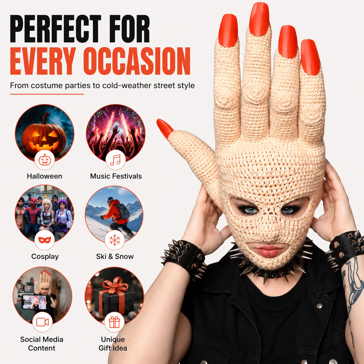 ✋ Handmade Giant Hand Crochet Balaclava
