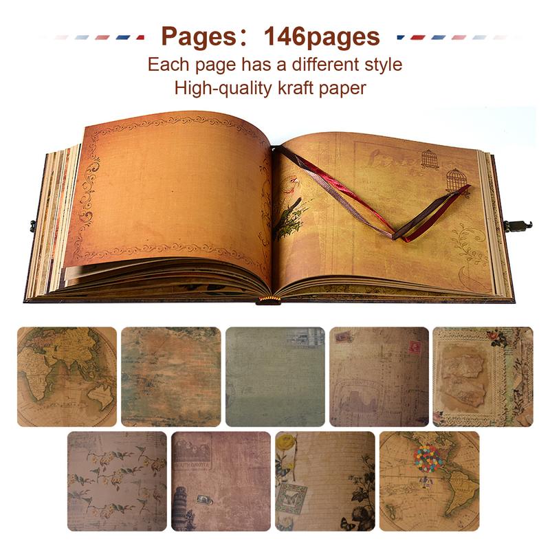 ❤️📚  Retro Style Embossed Letter Cover, Perfect for Travel & Memories