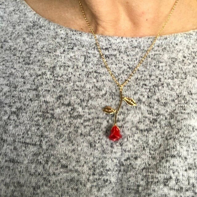 Red Rose Series Jewelry—Earrings & Necklaces