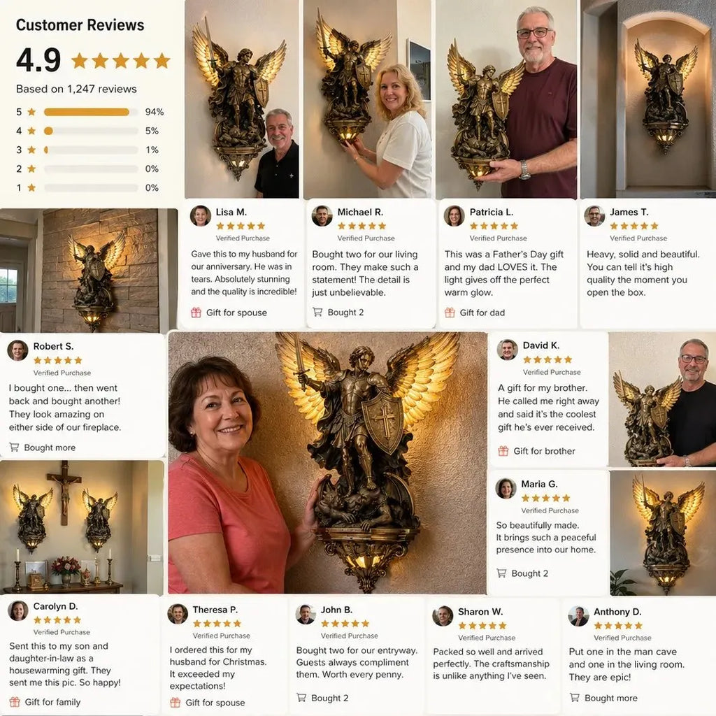 St. Michael Guardian Angel Wall Light✨