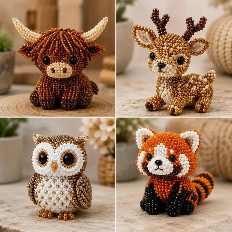 🏆Small 3D bead animal craft kit