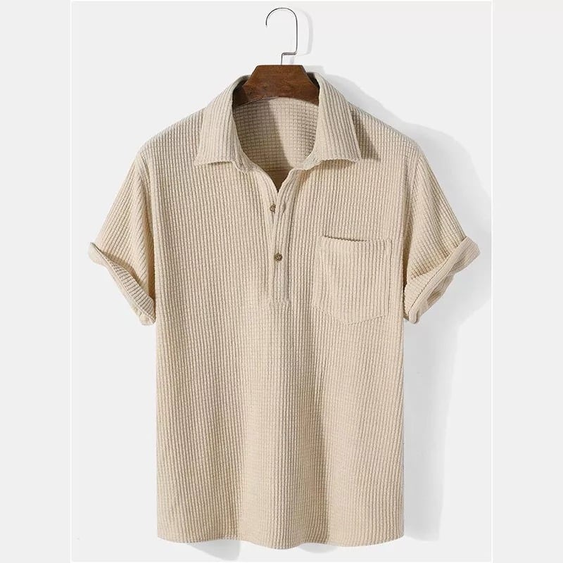 🔥Men's Waffle Lapel Shirt