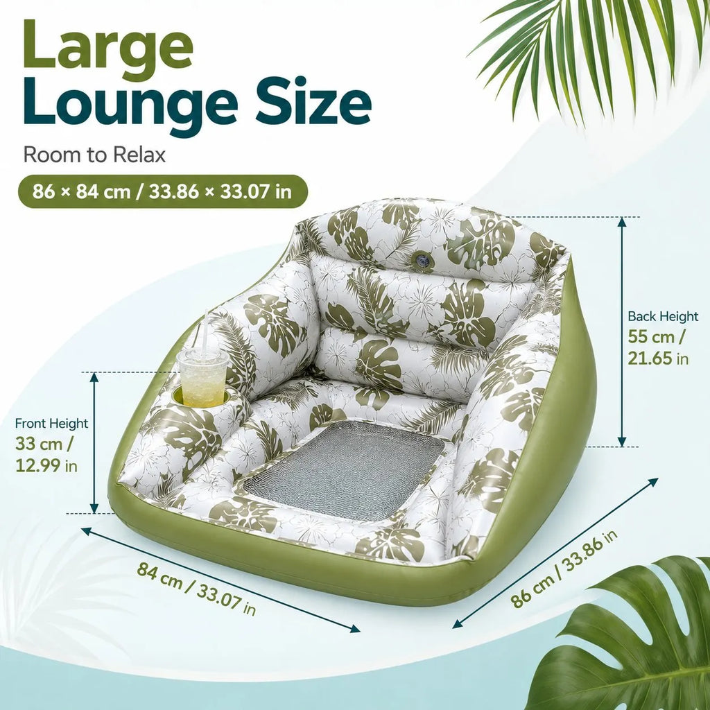 3-in-1 Inflatable Pool Lounge Chair