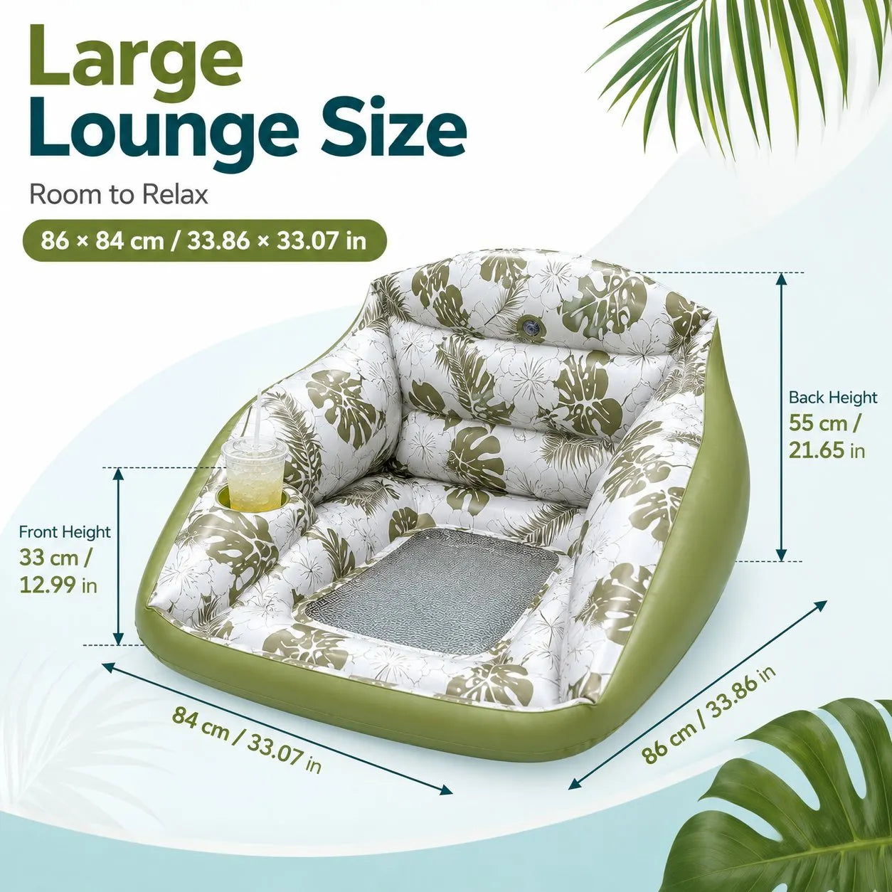 3-in-1 Inflatable Pool Lounge Chair
