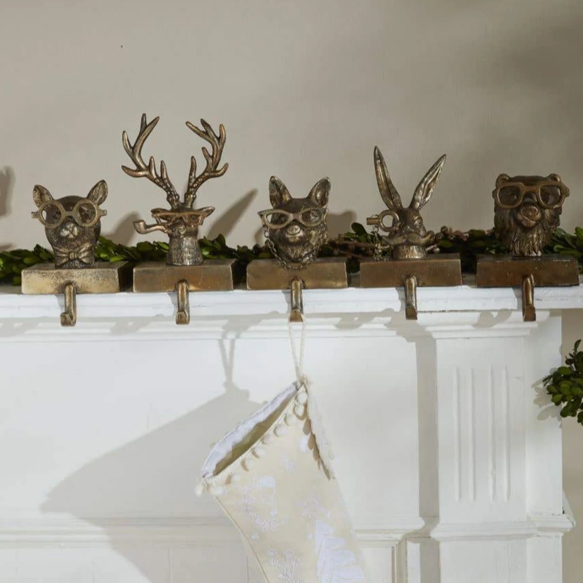 Eric + Eloise Metal Animal Stocking Holders