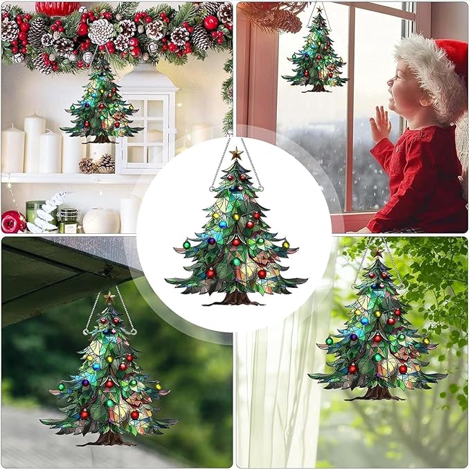 🎄🌈Christmas Tree Sun Catcher(2D Acrylic)