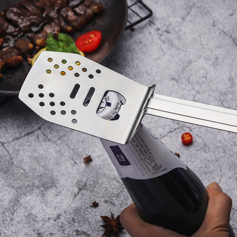 🔥3-in-1 Camping BBQ Grill Utensils Home Fork Spatula Clip