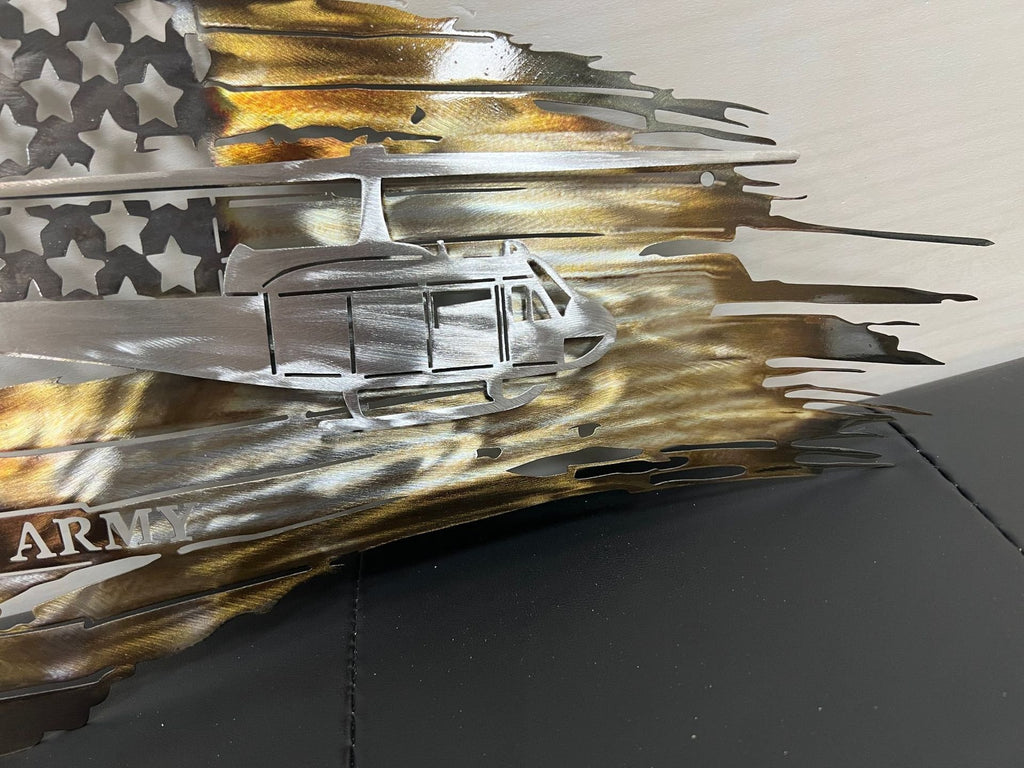 (🎁Father's Day Sales🎁)Tattered American Flag - Huey Edition(40cm*20cm /16in*8in)