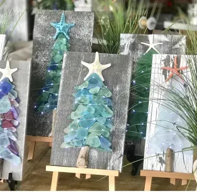 🌲🌲DIY Sea Glass Christmas Tree