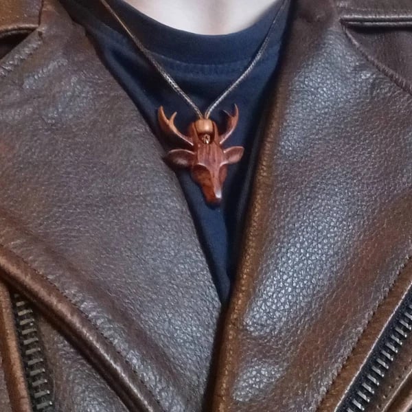 Handmade Deer Wooden Pendant-Animal Necklace