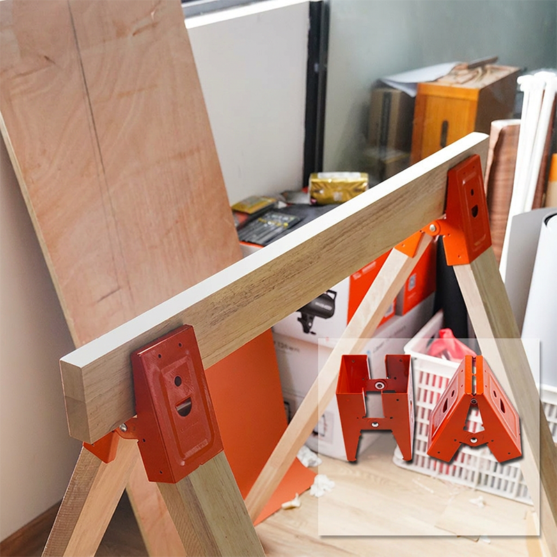 📢📢⏰Heavy-Duty Sawhorse Bracket with Down Clamp