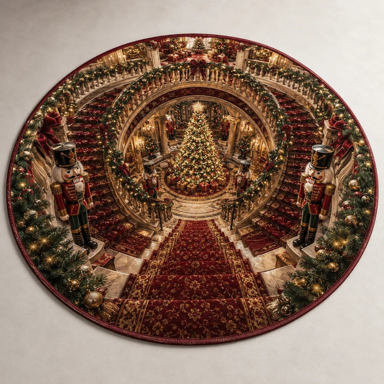 🔥HOT SALE🔥🎄 Christmas 3D Illusion Rug – Magical Holiday Portal Floor Decor