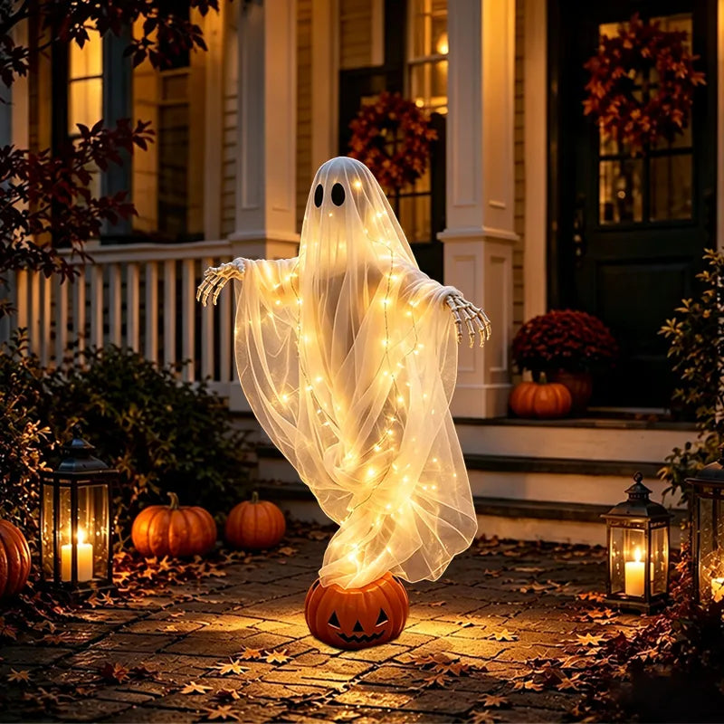 👻Swirling Ghost Pumpkin Yard Lamp🎃