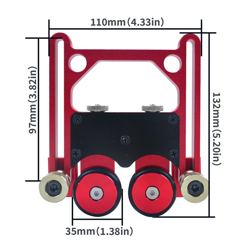 Adjustable Dual-Roller Feed Guide for Table Saw