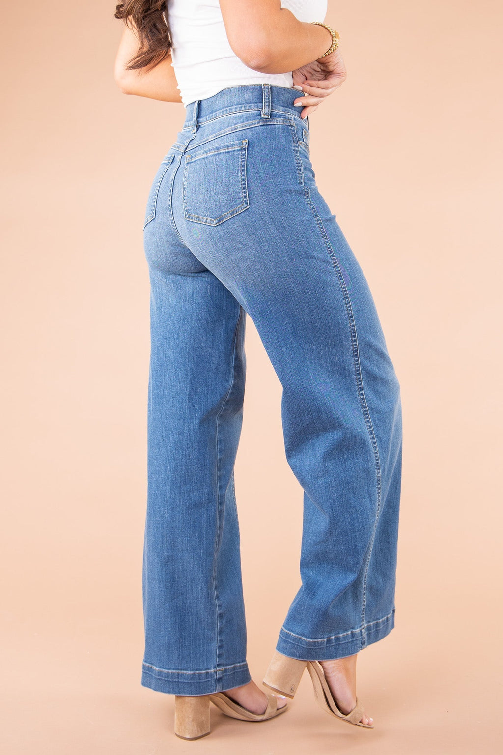 🔥Seamed Front Wide Leg Jeans