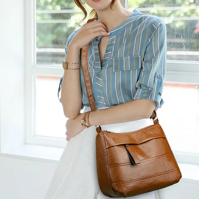 🔥Retro Large-Capacity Multilayer Shoulder Bag