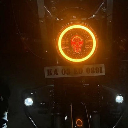 7 inch Skull LED Headlights