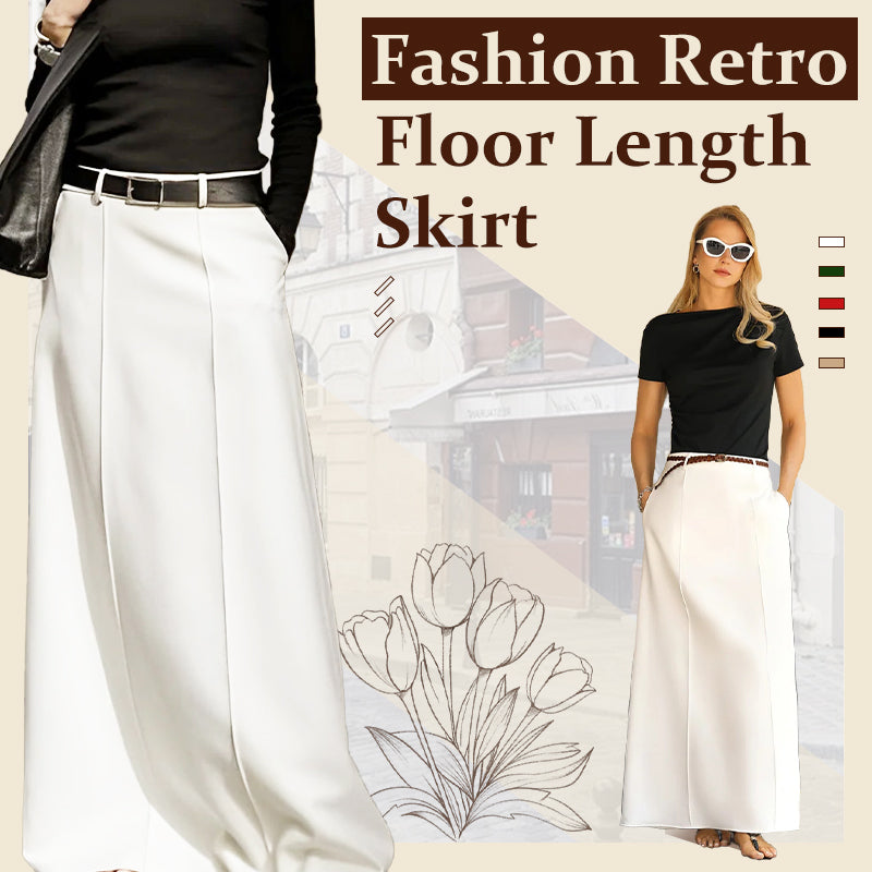 🔥🔥Women’s Fashion Retro Floor Length Skirt