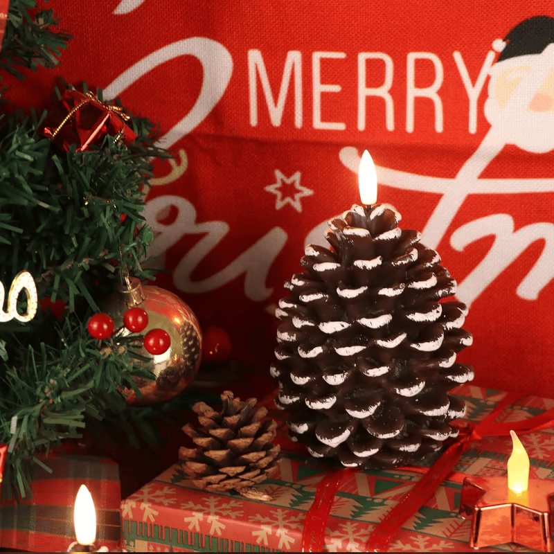 🔥BUY 1 GET 1 FREE✨Flameless Pinecone Candles Battery Operated with 6 Hour Timer