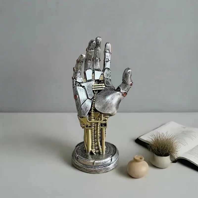 Cyberpunk Mechanical Hand Ornament – Futuristic Style for Your Space!