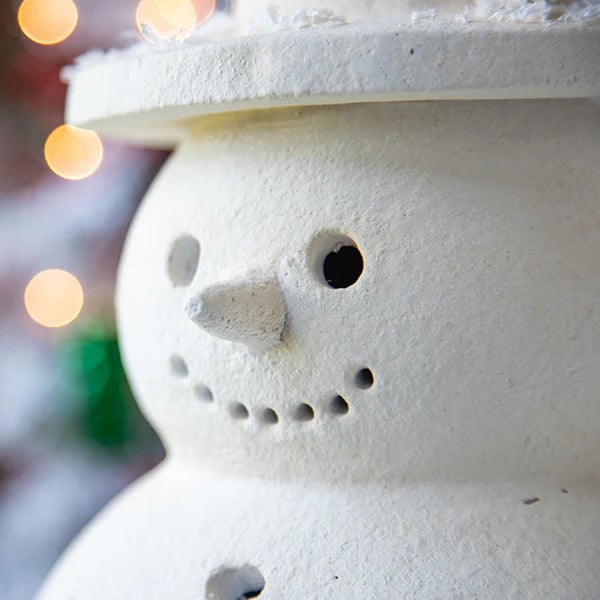 ⛄️ Frosted Snowman Luminaries Set of 2