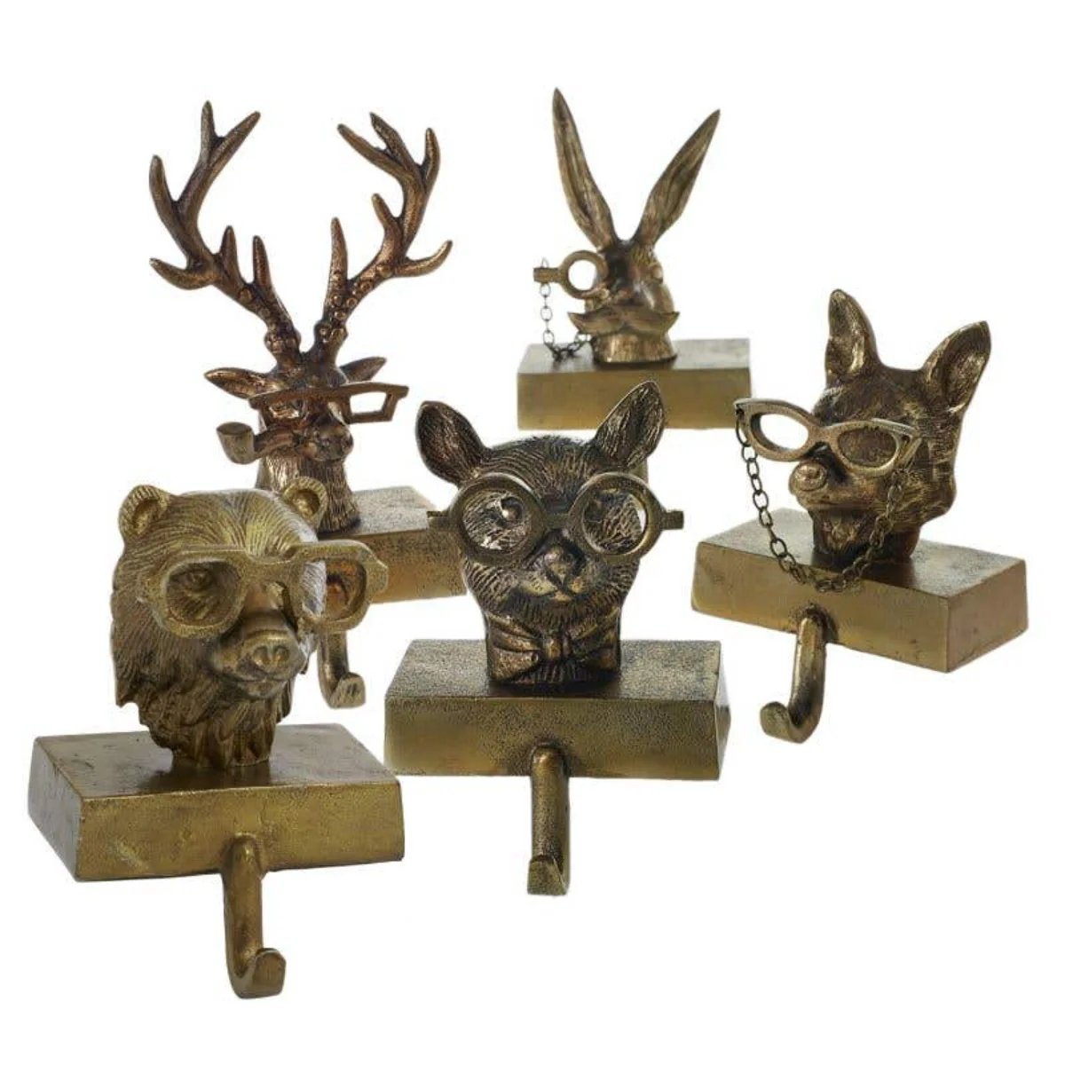 Eric + Eloise Metal Animal Stocking Holders