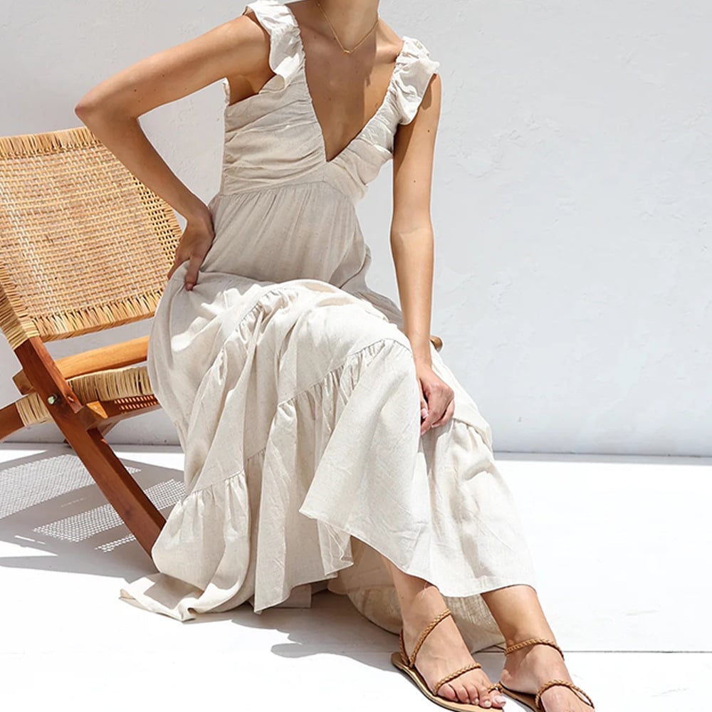 Elegant Maxi Dress With Ruffles