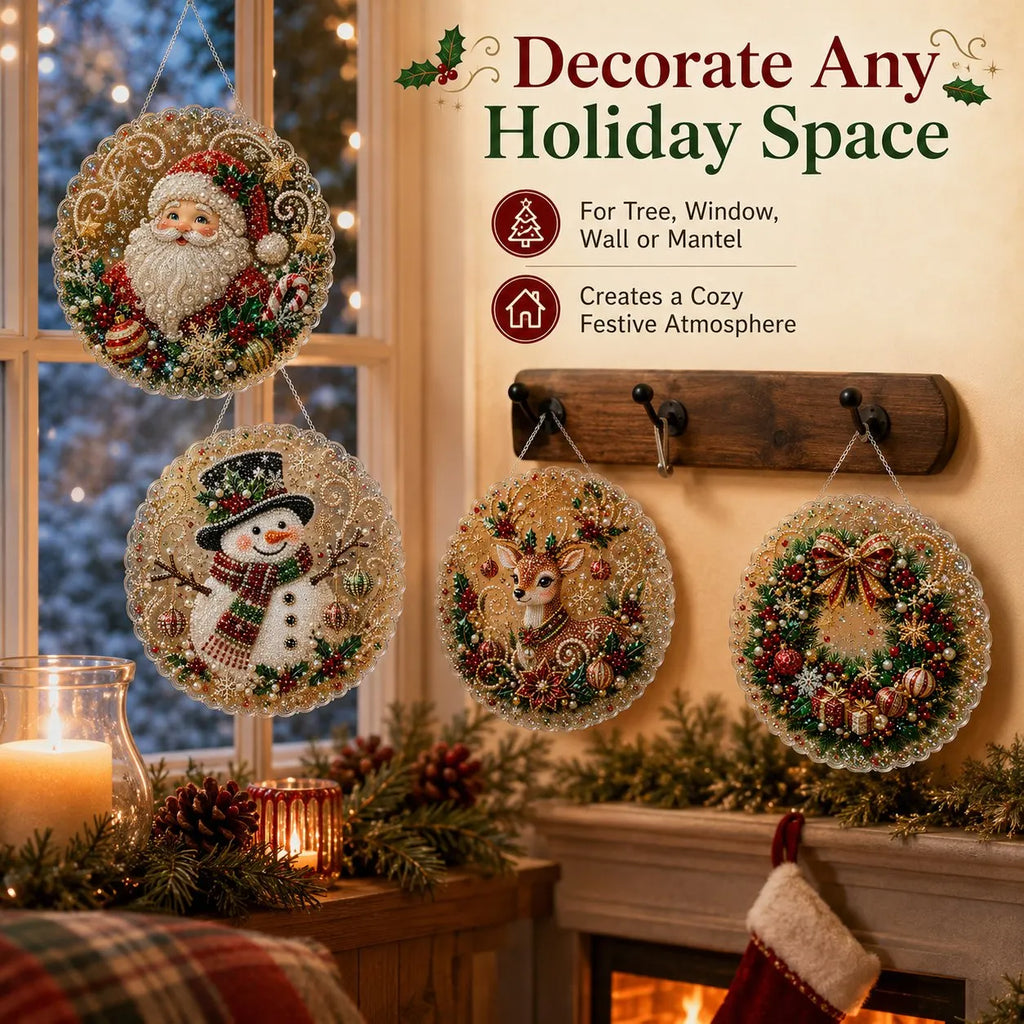 🔥HOT SALE🔥🎅 Acrylic Christmas Diamond Ornament Kit — Create a Sparkling Holiday Decoration! ✨