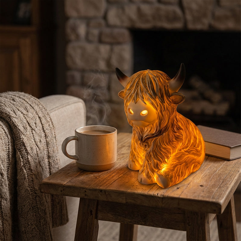 💥Cute Highland Cow Night Light