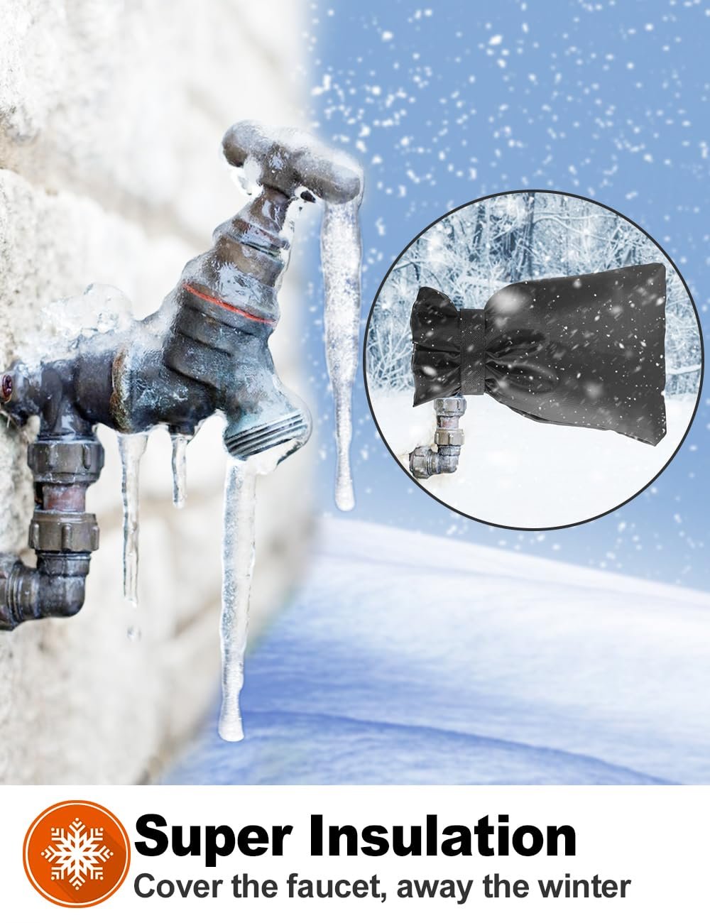 🔥4 Pack Outdoor Faucet Covers for Winter Freeze Protection