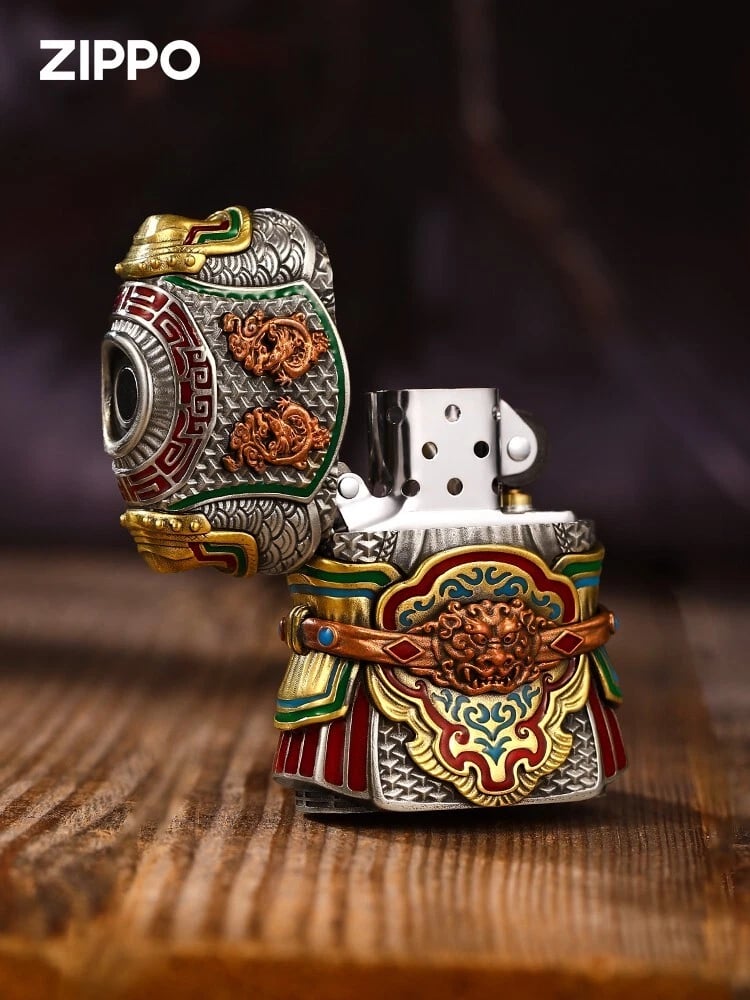 Zippo Lighter Luminous Heavy Armor Ever-Victorious General Hand-Made Ornaments