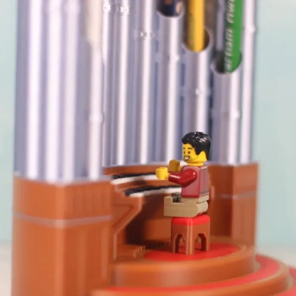 "Pipe Organ Pen & Pencil Holder 🎹🖊️ – Unique Desk Organizer"